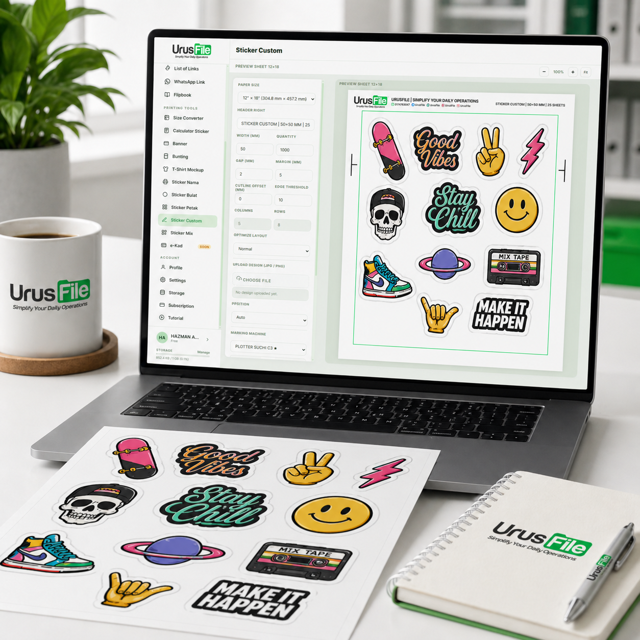 Sticker Custom template preview